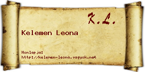 Kelemen Leona névjegykártya