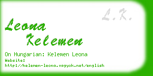 leona kelemen business card